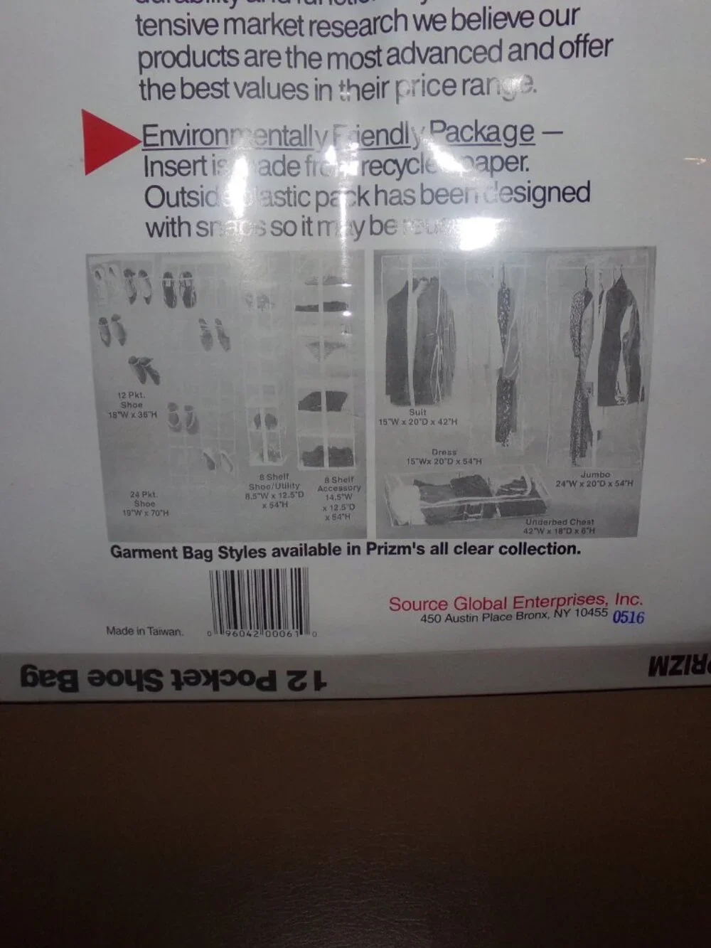 PRIZM 12 Pocket over door shoe holder NEW Home or Cruise Ship Value & Durability